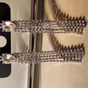 Rhinestone dangle earrings
